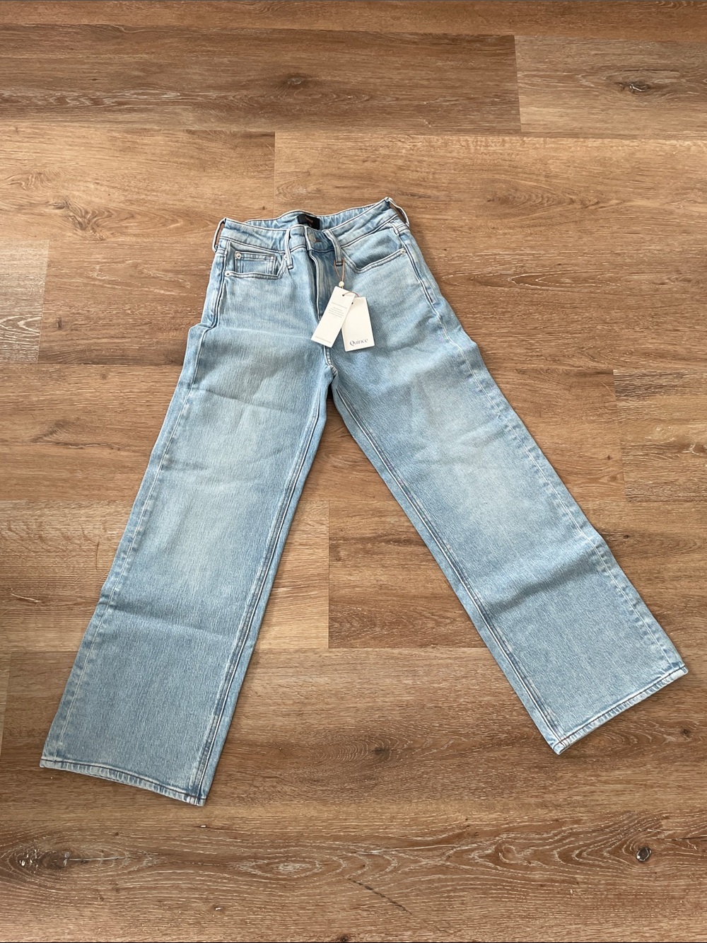 Quince Light Blue Relaxed Wide-Leg Women's Jeans